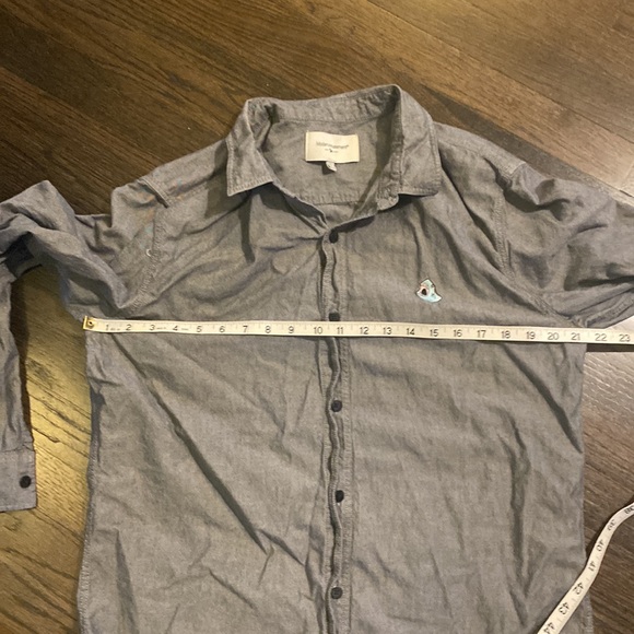 Modern Amusement Button Down Shirt Blue Size Large L EUC - Picture 5 of 8